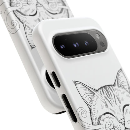 The Purrfectly Tough Coffee Cat Case — Cute Face, Zero Cracks.