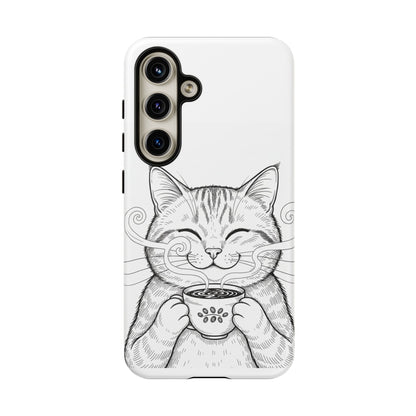 The Purrfectly Tough Coffee Cat Case — Cute Face, Zero Cracks.