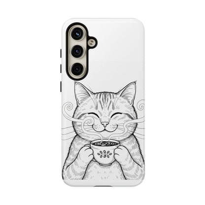The Purrfectly Tough Coffee Cat Case — Cute Face, Zero Cracks.