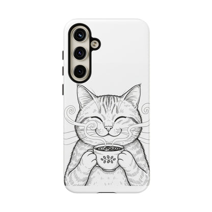 The Purrfectly Tough Coffee Cat Case — Cute Face, Zero Cracks.