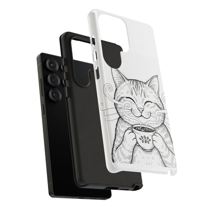 The Purrfectly Tough Coffee Cat Case — Cute Face, Zero Cracks.