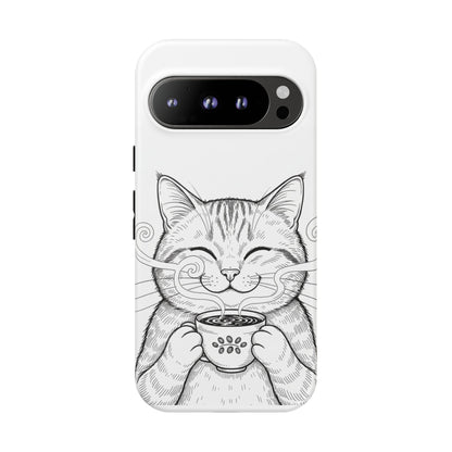 The Purrfectly Tough Coffee Cat Case — Cute Face, Zero Cracks.
