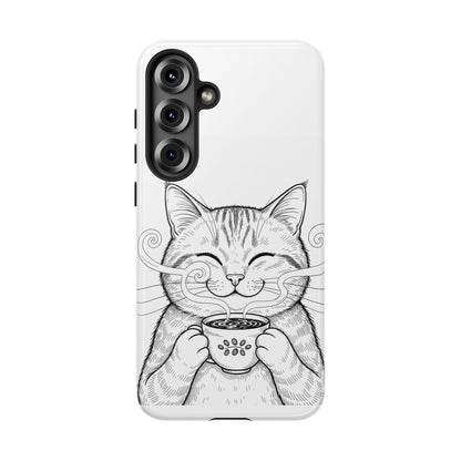 The Purrfectly Tough Coffee Cat Case — Cute Face, Zero Cracks.