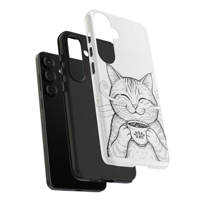 The Purrfectly Tough Coffee Cat Case — Cute Face, Zero Cracks.