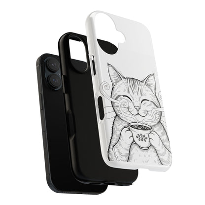 The Purrfectly Tough Coffee Cat Case — Cute Face, Zero Cracks.