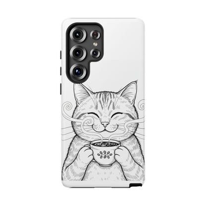 The Purrfectly Tough Coffee Cat Case — Cute Face, Zero Cracks.