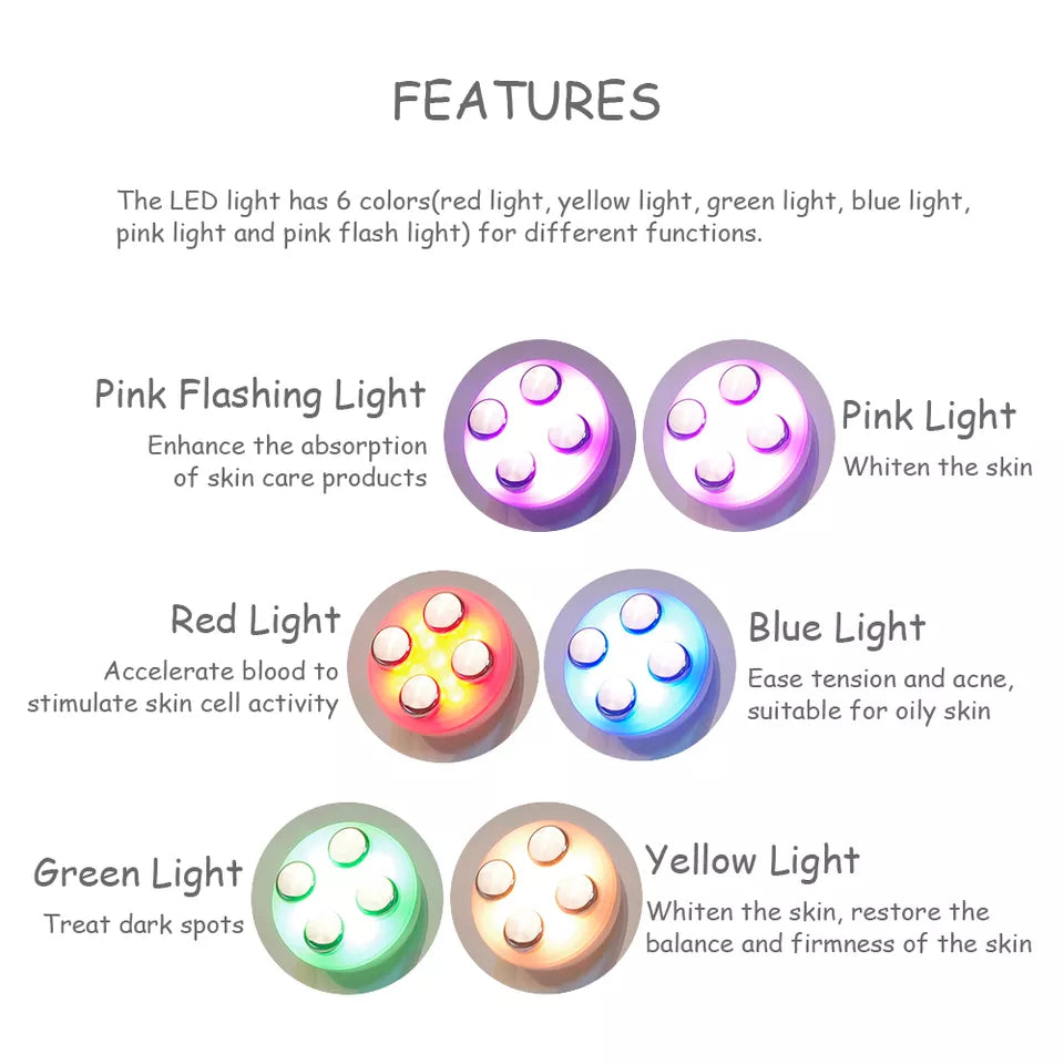 LED Facial Light Therapy Massager